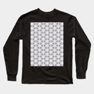 Frosty Grey White Grid Long Sleeve T-Shirt